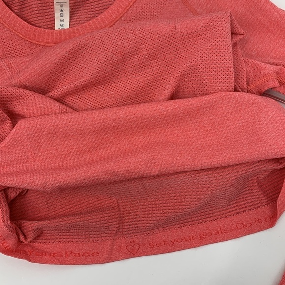 Lululemon Swiftly Tech long sleeve crew shirt top pink athletic thumb women 6 - Picture 6 of 7